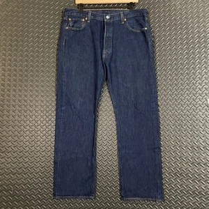 Pantalones de mezclilla vintage Levi's 501 azul pierna recta botón mosca para hombre talla 36X30 - Imagen 1 de 11
