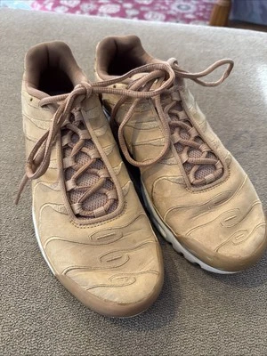 NIKE Air Max Plus TN 'Wheat Flax' Leather Sneakers AH9697-201 Men's Size 8 (CT) - Image 1 of 4