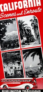 Vintage Los Angeles Southern California Travel Brochure Trailways Bus 1930-40s - Picture 1 of 8