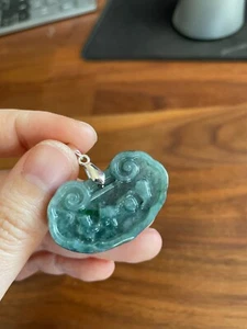 純天然翡翠100% untreated Genuine Burmese Grade A Jade Pendant Jadeite 純天然翡翠A貨 - Picture 1 of 4