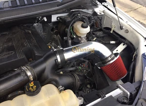 Black Red Air Intake Kit Filter For 2017-2018 Ford F-150 3.5L V6 Ecoboost - Picture 1 of 1