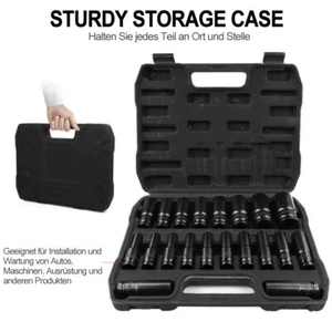 20Tlg Schlagschrauber Nüsse Set Schlagnuss Steckschlüssel Einsatz 8-32mm 1/2" DE - Bild 1 von 14