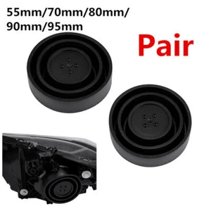 2PCS Car LED Headlight Seal Cap Dust Cover Retrofit kit 55mm/70mm/80mm/90mm/95mm - Picture 1 of 12