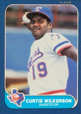 1986 Fleer Curtis Wilkerson 577 Rangers - Image 1 of 2