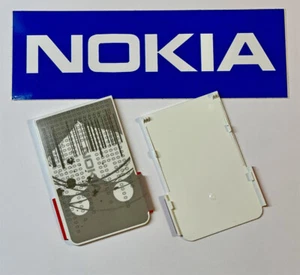ORIGINAL NOKIA 3250 AKKUDECKEL BATTERY COVER REAR HOUSING ASSY WHITE RED 0251120 - Photo 1 sur 2