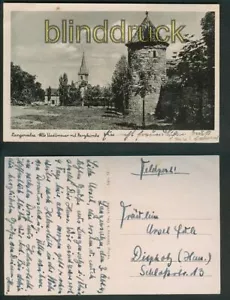 Langensalza sw-Foto-AK alte Stadtmauer mit Bergkirche 1943 (d5389) - Bild 1 von 1