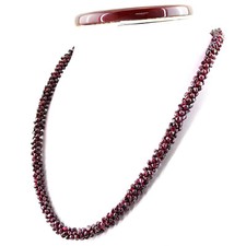 BEST AAA QUALITY 358.55 CTS NATURAL RICH RED GARNET UNTREATED BEADS NECKLACE