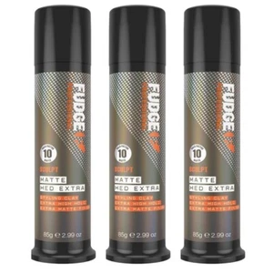 3 x Fudge Professional Matte Hed Extra, Matte Finish, Kaolin Clay  85g - Picture 1 of 7