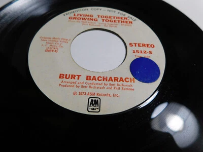 Burt Bacharach – Reflections / Living Together, Growing Together 7" Single PROMO - Image 1 of 4