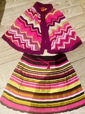 MISSONI GIRL SWEATER PONCHO & MINI SKIRT L/XL - Image 1 of 2