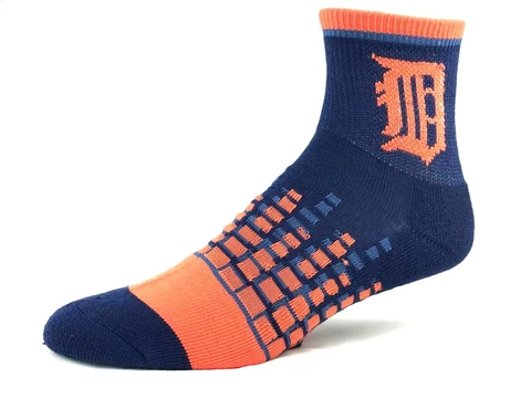 Detroit Tigers Adult Digi Squares Orange & Blue Quarter Socks Cover