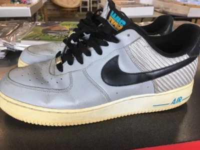 488298-014 NIKE AIR FORCE 1 MEN'S SNEAKERS NIKEWOLF GREY BLACK Size 12 C11 - Image 1 of 3