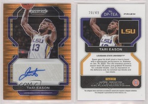 2022-23 Panini Prizm Draft Picks Orange Pulsar /49 Tari Eason Rookie Auto RC