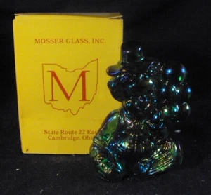 Mosser Koko glass clown figurine transparent Green carnival Balloons 1981 - Picture 1 of 4