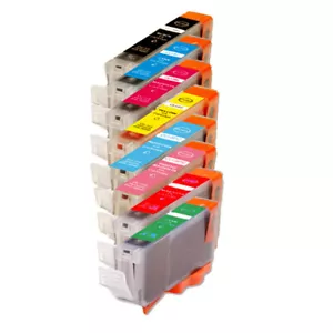 8PK CLI-8 Replacement Ink Cartridges for Canon Pixma Pro9000 Mark II w/ chip - Picture 1 of 1