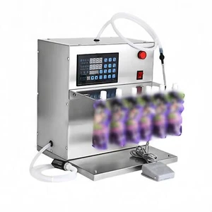 6 Head Electric Automatic Liquid Filling Machine Stand Up Bag Bottle Filler New - Picture 1 of 11