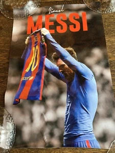 LIONEL MESSI 12x18” vinyl canvas Poster WORLD CUP Argentina CHAMPS G - Picture 1 of 1