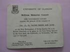 University Of Glasgow Mcewan Memorial Concert Ticket 1957 Lyra String Quartet