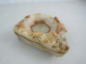Vtg Carved Quartz Cigarette Tobacco Ashtray Natural Rough Slab Granite Stone  - Picture 1 of 8