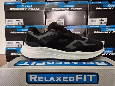 SKECHERS HERRENSCHUHE SCHWARZ EQUALIZER RONDOR MEMORY FOAM SOFT SKETCHERS SNEAKER