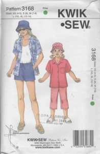 Cut Sewing Pattern 3168 childrens shirt brim hat pull on shorts pants 4-14 - Picture 1 of 2