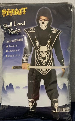 Disfraz Spirit Halloween Niño Calavera Blanca Señor Ninja Grande 12-14 Foto 1 de 4