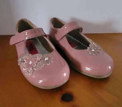 Rachel Shoes - Mauve Flower Heel Dress Shoe Girl Size 6M       FS15 - Image 1 of 4