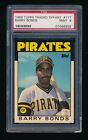 1986 Topps Traded Tiffany #11T, Barry Bonds RC PSA 9 MINT Centered
