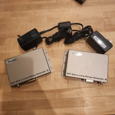 Set of Gefen EXT-DVI-ELRR EXT-DVI-ELRS DVI Extender over One CAT-5 - Image 1 of 4