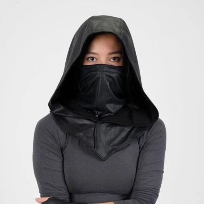 SIC HOODS Leather Assassin Ninja Summer Festival Clothing Hood Mask Creed Costume Cosplay