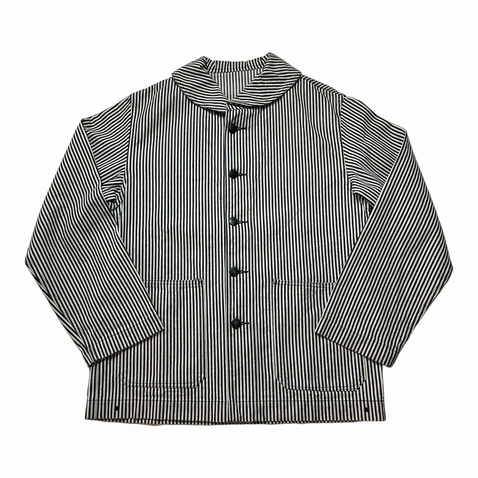 Chaqueta de Trabajo Vintage Repro Chal Cuello USN Marina Segunda Guerra Mundial Hickory Por Buzz Ricksons Foto 1 de 4