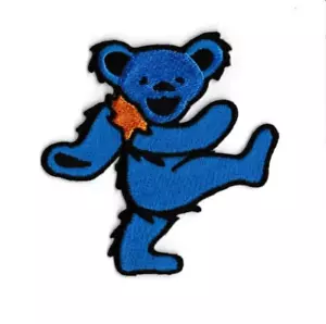 BLAUBÄR Aufnäher 3" bestickt Bügeln auf toten Flecken tanzen dankbare Bären - Bild 1 von 1
