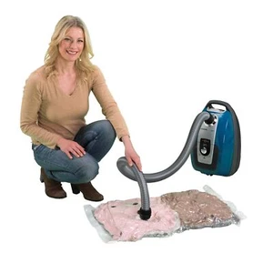 WENKO 6er Set Vakuum Beutel Kleider Aufbewahrungs Kleidung Tüte Staubsauger - Bild 1 von 7
