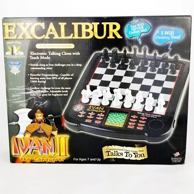 VINTAGE COLLECTIBLE EXCALIBUR GRANDMASTER CHESS COMPUTER GAME, MODEL #747K