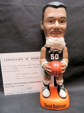 DAVID ROBINSON, SAM Bobblehead Doll Limited/Numbered #286, San Antonio Spurs Cover