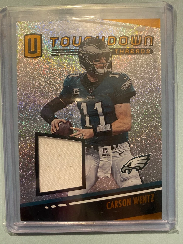 A32,412 - 2019 Panini Unparalleled Touchdown Threads #13 Carson Wentz Jersey - Image 1 of 1