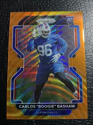 2021 panini prizm carlos boogie basham Orange Wave /60 - Image 1 of 4