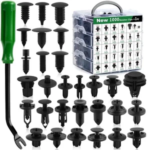 1000PCS Car Bumper Clips Retainer Clip Plastic Rivets Push Pins Assortment Xmas - Picture 1 of 7