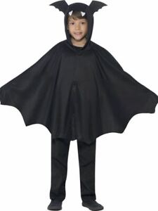 Bat Cape, Medium/Large Age 8-12, Halloween Children's Fancy Dress, Unisex