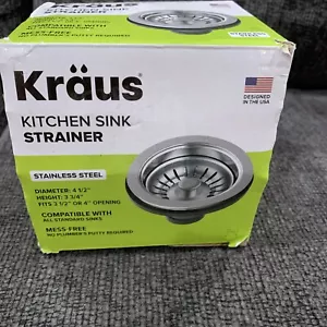 Kraus Removable 4 1/2" Kitchen Sink Strainer in Stainless Steel ST-2HD - Picture 1 of 9