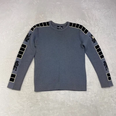 DEMETRE Pure Virgin Wool Sweater Mens Small Frog Graphic Knitwear - Image 1 of 4