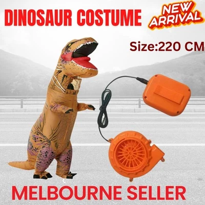 T-Rex Blow Inflatable Dinosaur Costume Adult Jurassic World Park Melb - image 1 of 4