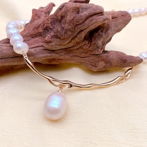 Freshwater White Pearl Coller Women Beaded Simple Layers Necklaces Jewelry Gifts - Picture 1 of 6