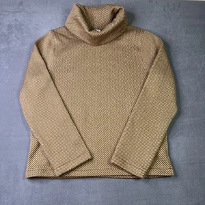 J.Crew Factory Pullover Cuello Embudo Mujer XL Marrón Espiga Polar Sudadera - Imagen 1 de 8