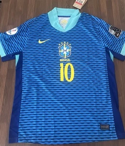 2024/25 Brasil Away Jersey #10 Neymar Jr Nike Copa America -LARGE Size - Picture 1 of 7