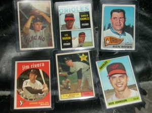 6 ALTE TOPPS BASEBALL KARTEN - Bild 1 von 2