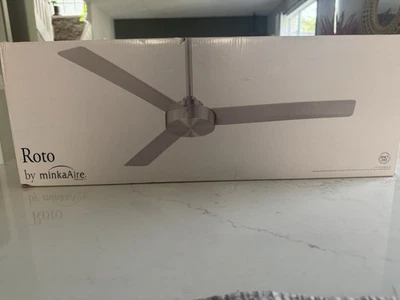 Minks-Aire 52’ Ceiling Fan With Walk Control Flat White New In Box - Image 1 of 4