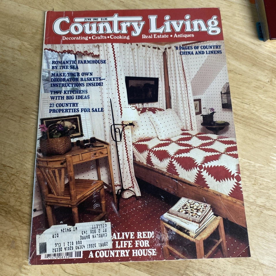 Country Living Magazine June 1982 Farmhouse Decorating Crafts Cooking - Image 1 of 4