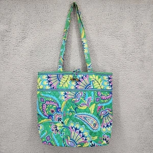 Bolso de Mano Vera Bradley Verde Acolchado Floral Cachemira Ligero Transporte de Viaje - Imagen 1 de 10