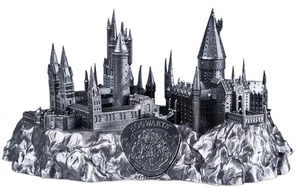 Moneda de plata 5 oz 2025 Samoa $10 Harry Potter 3D Castillo de Hogwarts 3D envejecida - Imagen 1 de 4